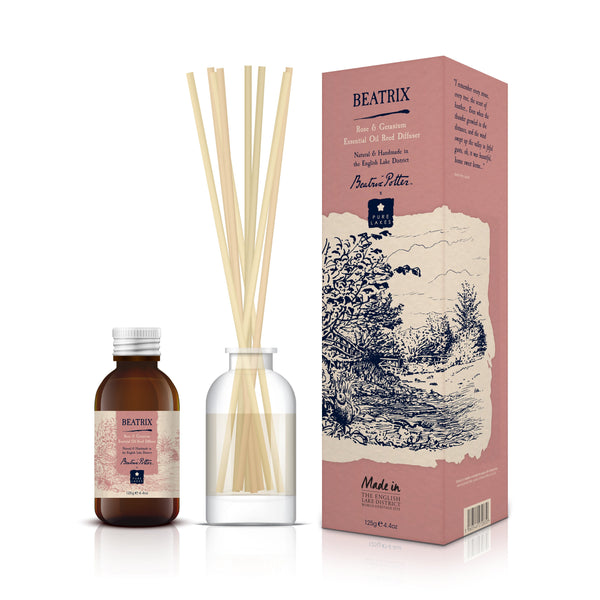 Beatrix Rose & Geranium Essential Oil Reed Diffuser Beatrix Pure Lakes 