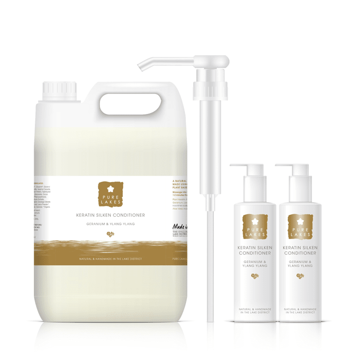 Geranium & Ylang Ylang Keratin Silken Conditioner Starter Pack Pure Lakes 