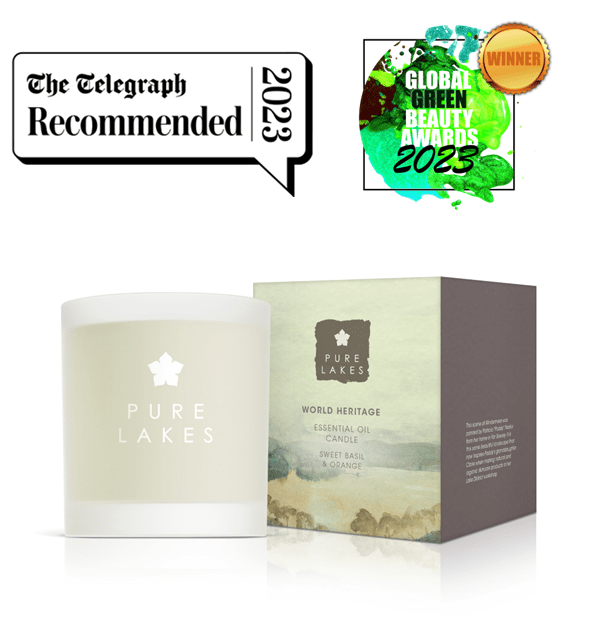 Essential Oil Candle - Sweet Basil & Orange Pure Lakes 