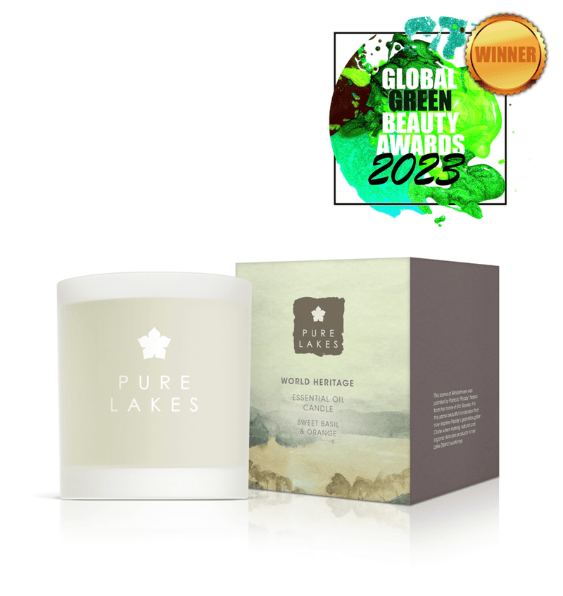 Essential Oil Candle - Sweet Basil & Orange Pure Lakes 