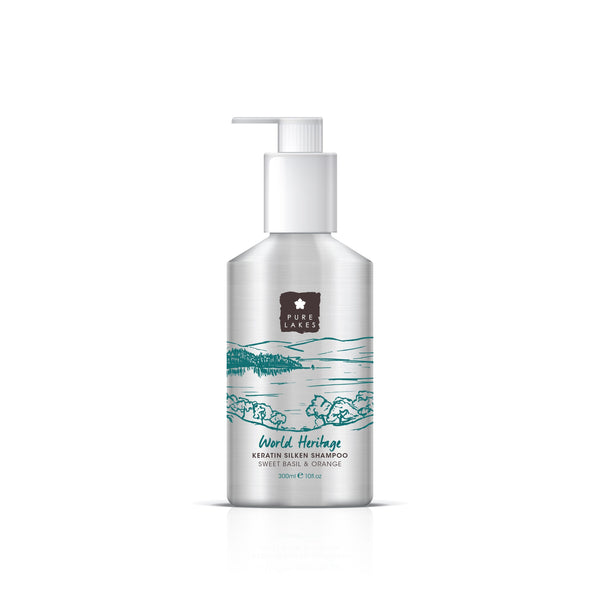 Sweet Basil & Orange Shampoo Aluminium Bottle bath & body Pure Lakes 