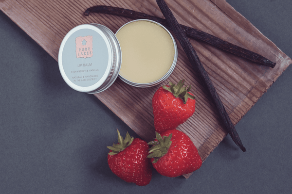 Strawberry & Vanilla Lip Balm skincare Pure Lakes 