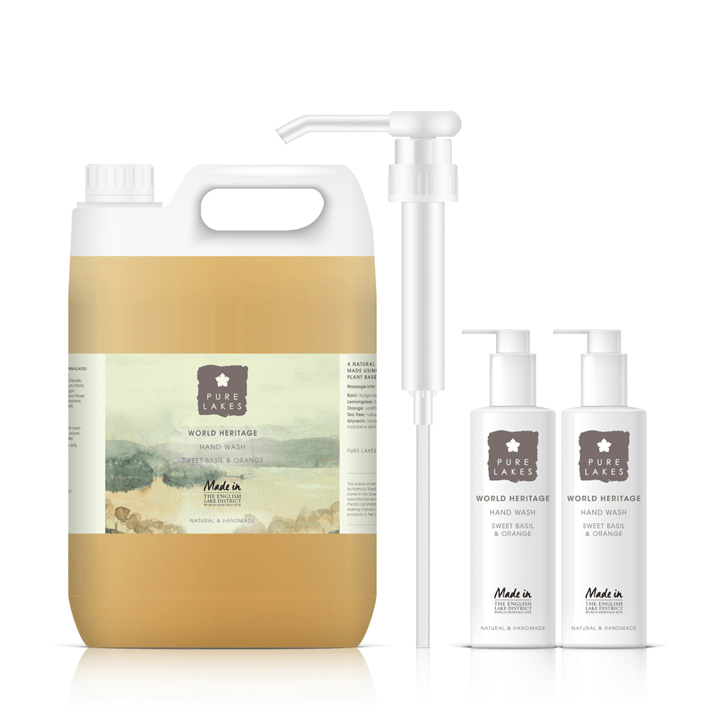 Sweet Basil & Orange Hand Wash Starter Pack Pure Lakes 