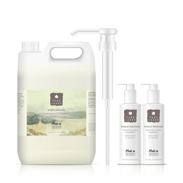 Sweet Basil & Orange Keratin Silken Shampoo Starter Pack Pure Lakes 