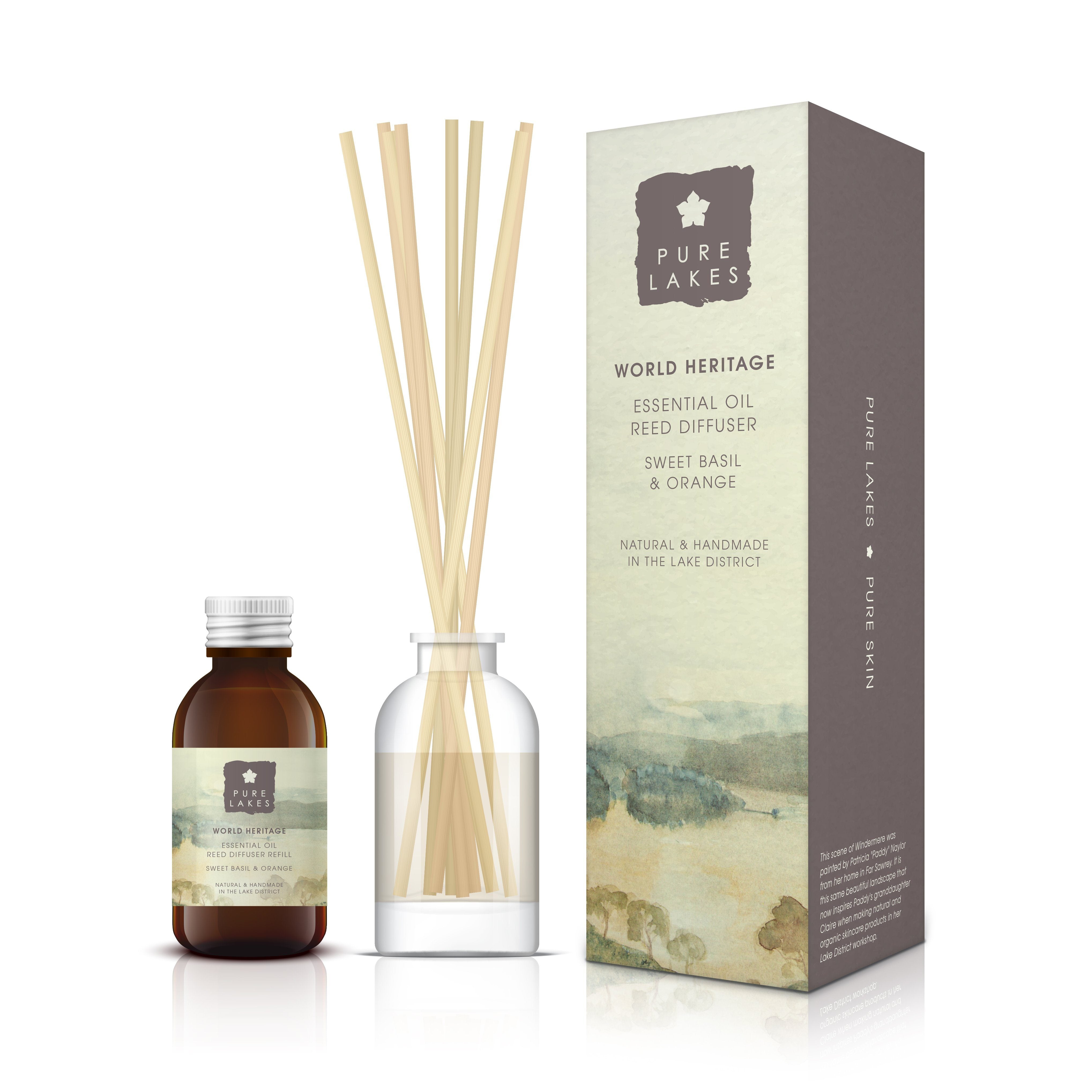 Essential Oil Reed Diffuser - World Heritage Sweet Basil & Orange ...